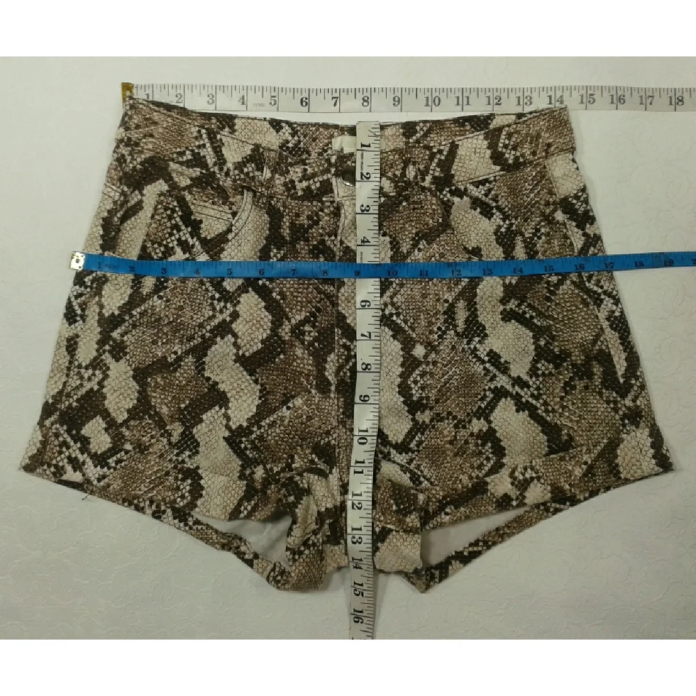 H&M snake print DENIM shorts size 10